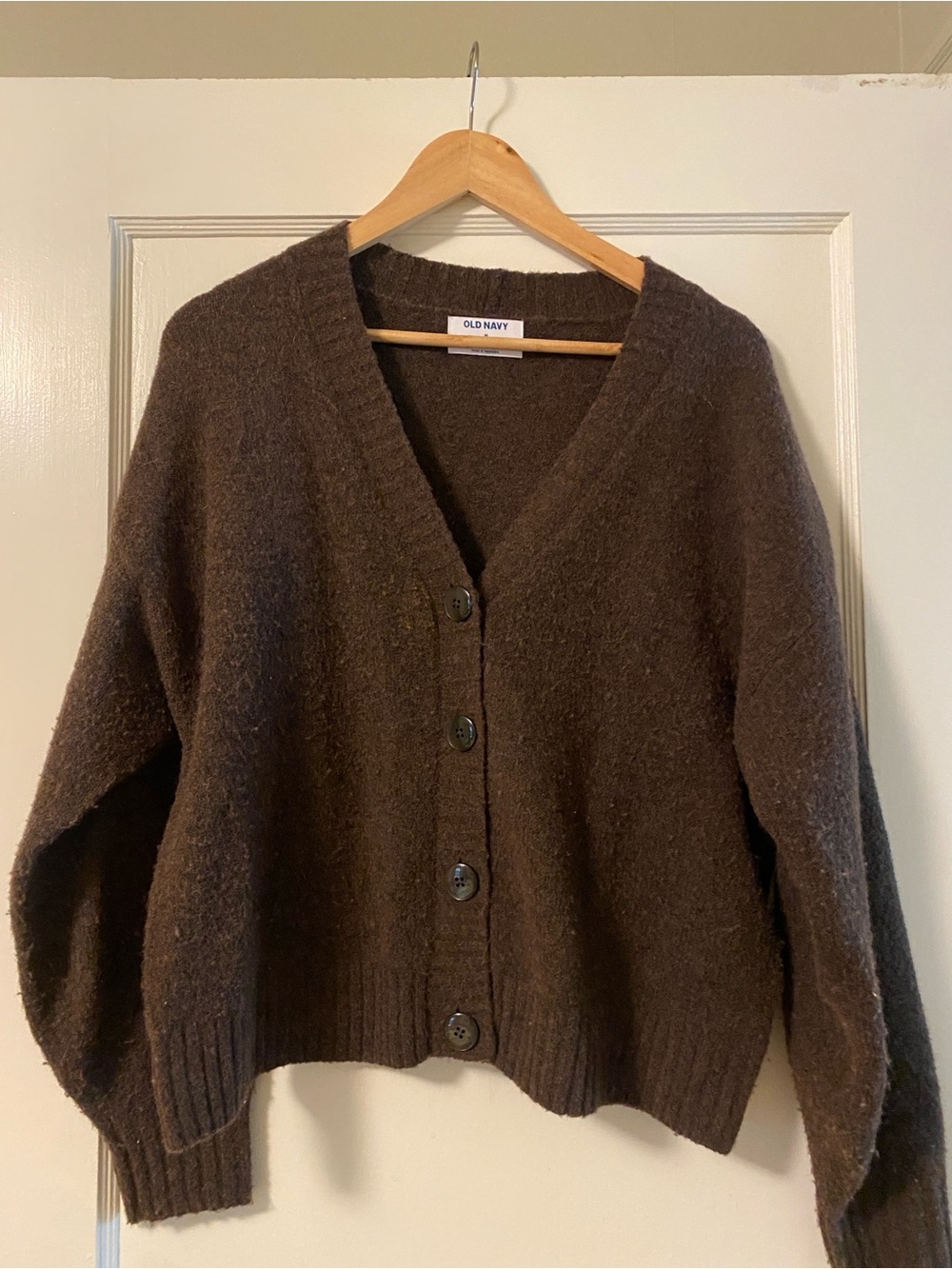 Old Navy Women's wool blend slouchy Brown Cardigan sweater